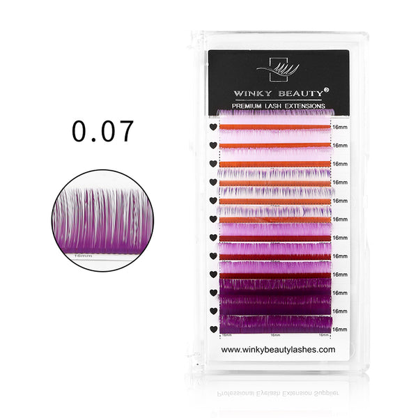 0.07mm Macaron Purple Mixed Color Lash