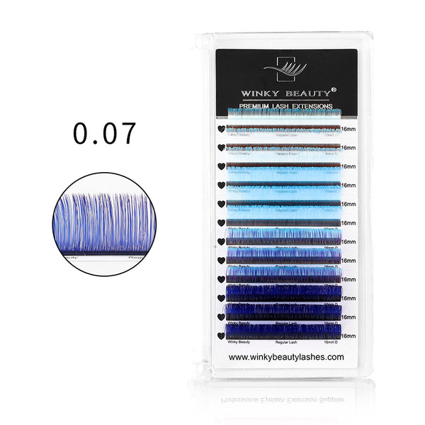 0.07mm Macaron Blue Mixed Color Lash